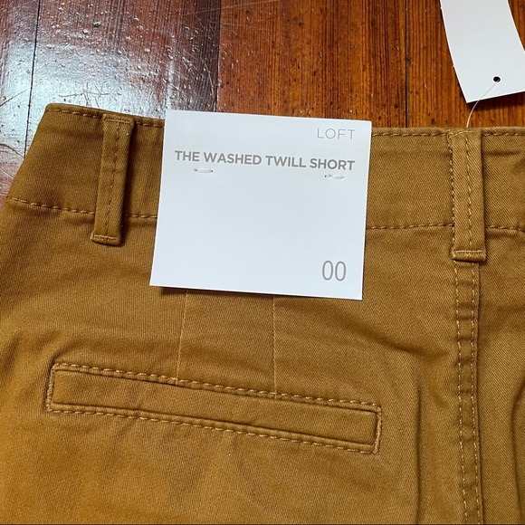 NWT Loft Curvy Washed Twill Shorts - Picture 6 of 6